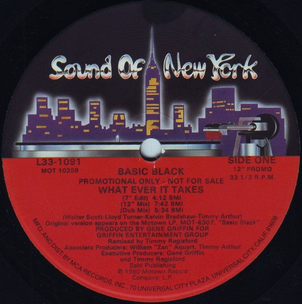 Basic Black : What Ever It Takes (12", Single, Promo)