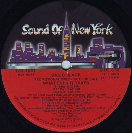 Basic Black : What Ever It Takes (12", Single, Promo)