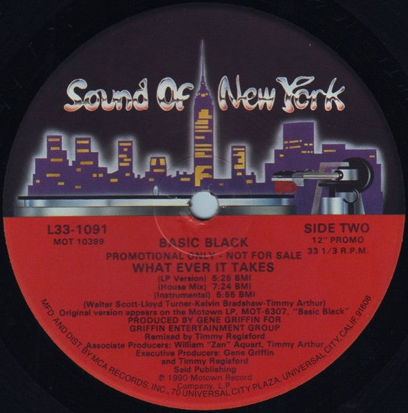 Basic Black : What Ever It Takes (12", Single, Promo)