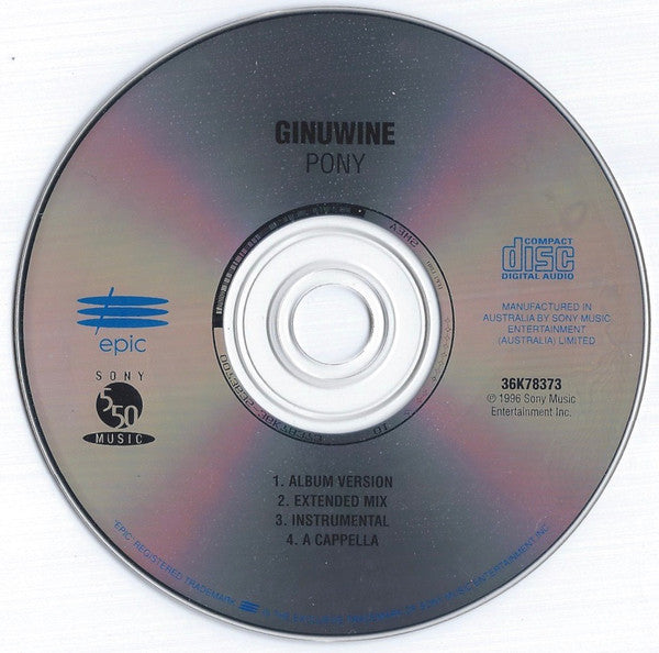Ginuwine : Pony (CD, Maxi, Car)