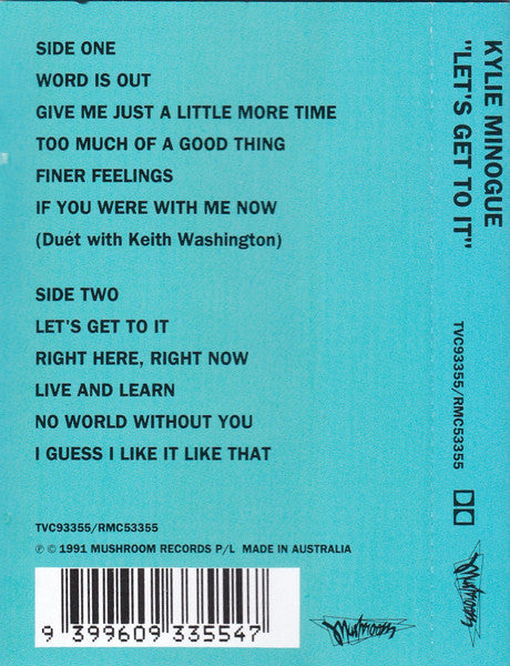 Kylie Minogue : Let's Get To It (Cass, Album, BAS)