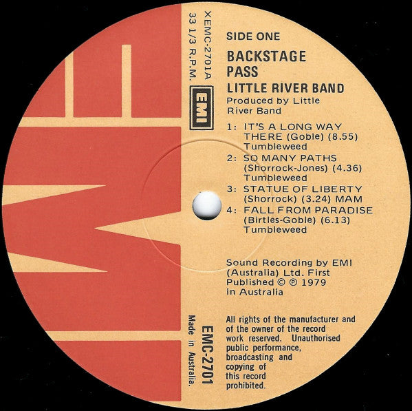 Little River Band : Backstage Pass Live (LP, Album)