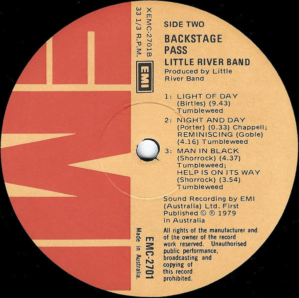 Little River Band : Backstage Pass Live (LP, Album)