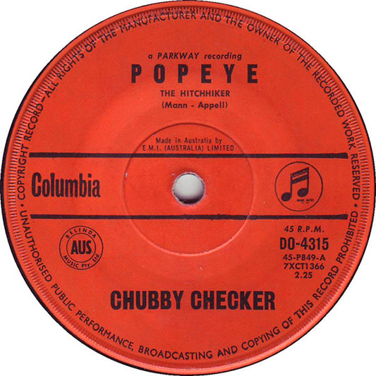 Chubby Checker : Popeye (The Hitchhiker) / Limbo Rock (7", Single)