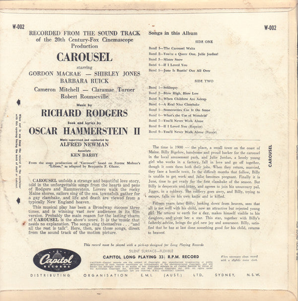 Rodgers & Hammerstein : Carousel (LP, Album, Mono)