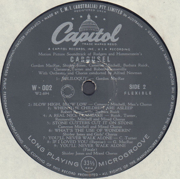Rodgers & Hammerstein : Carousel (LP, Album, Mono)