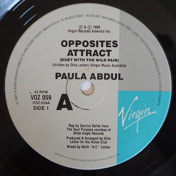 Paula Abdul : Opposites Attract (7", Single)