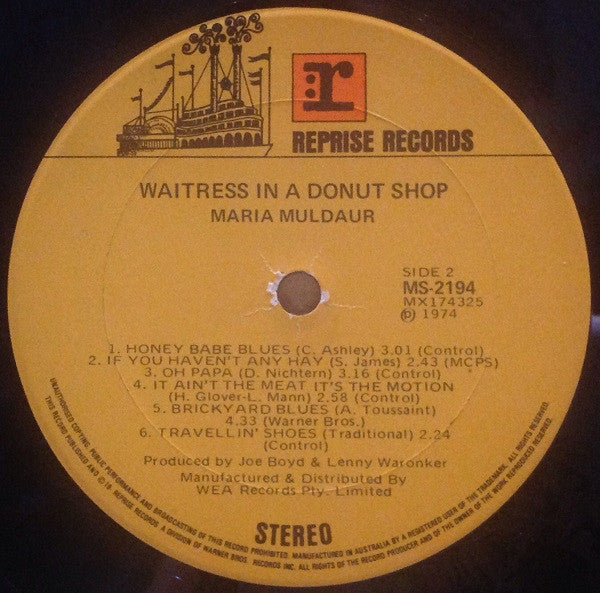 Maria Muldaur : Waitress In The Donut Shop (LP)