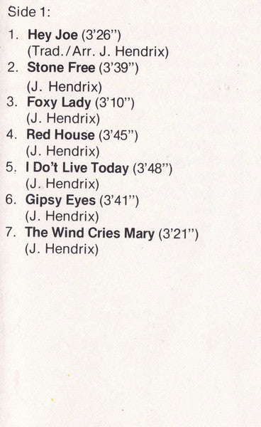 Jimi Hendrix : The Legendary Jimi Hendrix (Cass, Comp)