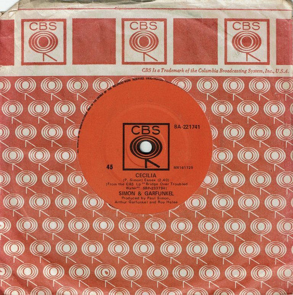 Simon & Garfunkel : Cecilia / The Only Living Boy In New York (7", Single)