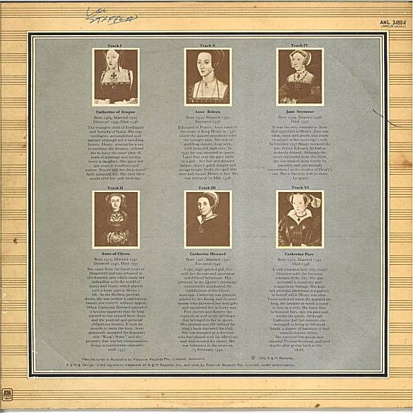 Rick Wakeman : The Six Wives Of Henry VIII (LP, Album)