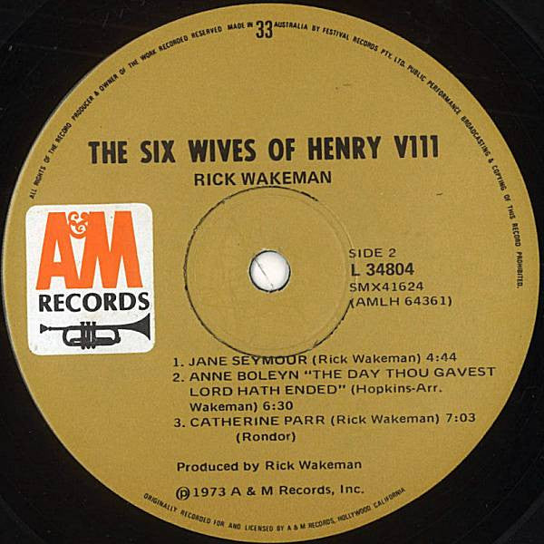 Rick Wakeman : The Six Wives Of Henry VIII (LP, Album)