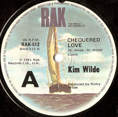Kim Wilde : Chequered Love (7", Single)