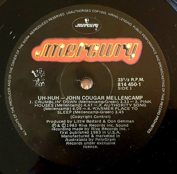John Cougar Mellencamp : Uh-Huh (LP, Album)