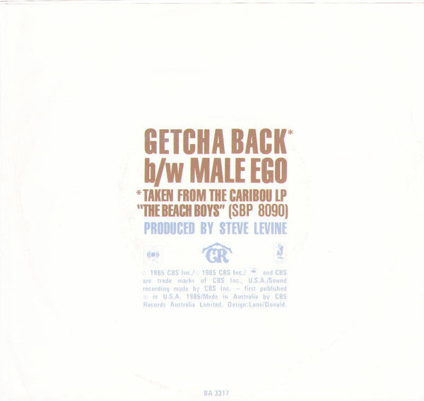 The Beach Boys : Getcha Back (7", Promo)