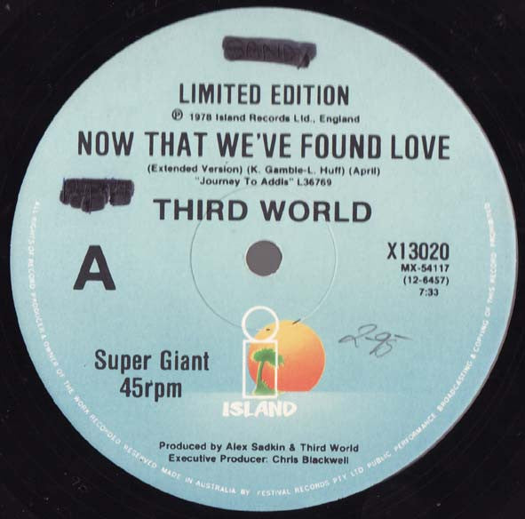 Third World : Now That We Found Love (12", Ltd)