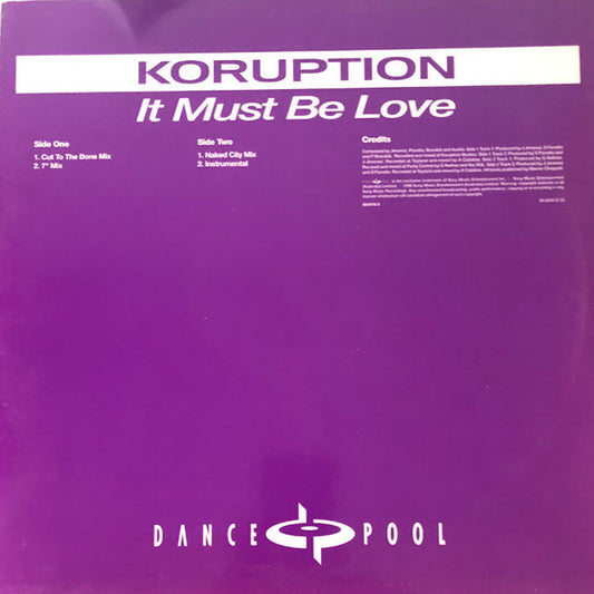 Koruption : It Must Be Love (12")