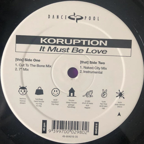 Koruption : It Must Be Love (12")