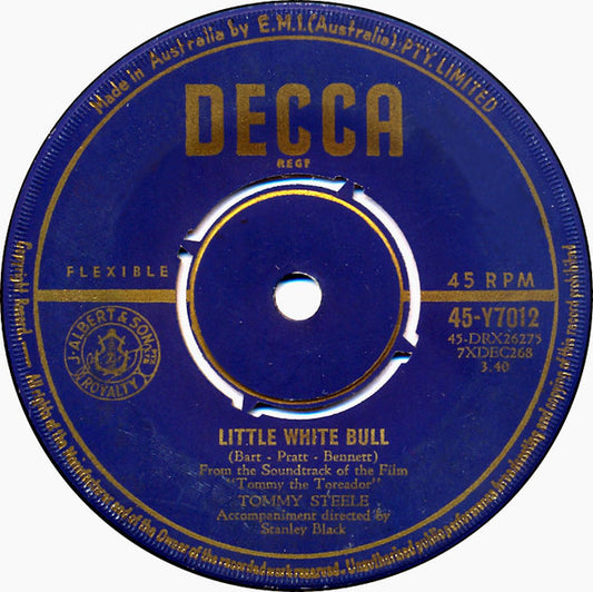 Tommy Steele : Little White Bull (7", Single, 4 P)