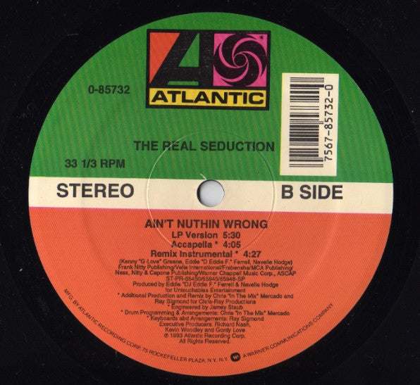 The Real Seduction : Ain't Nuthin Wrong (12")