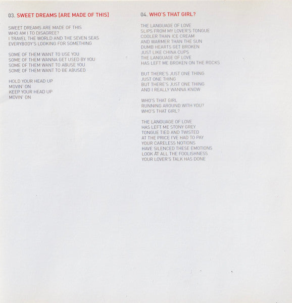 Eurythmics : Ultimate Collection (HDCD, Comp, RE)