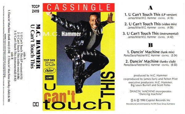 MC Hammer : U Can't Touch This (Cass, Single)