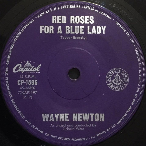 Wayne Newton : Red Roses For A Blue Lady (7", Single)