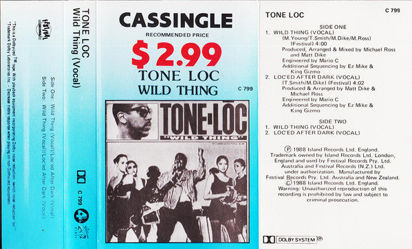 Tone Loc : Wild Thing (Cass, Single)